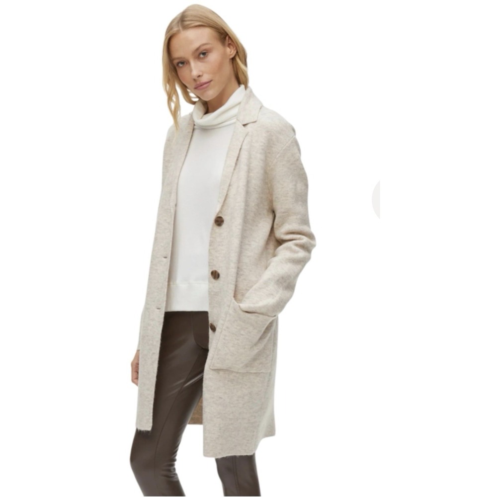 Michael Stars Sumi‎ Knit Coatigan 2X Oatmeal Long Cardigan NWT